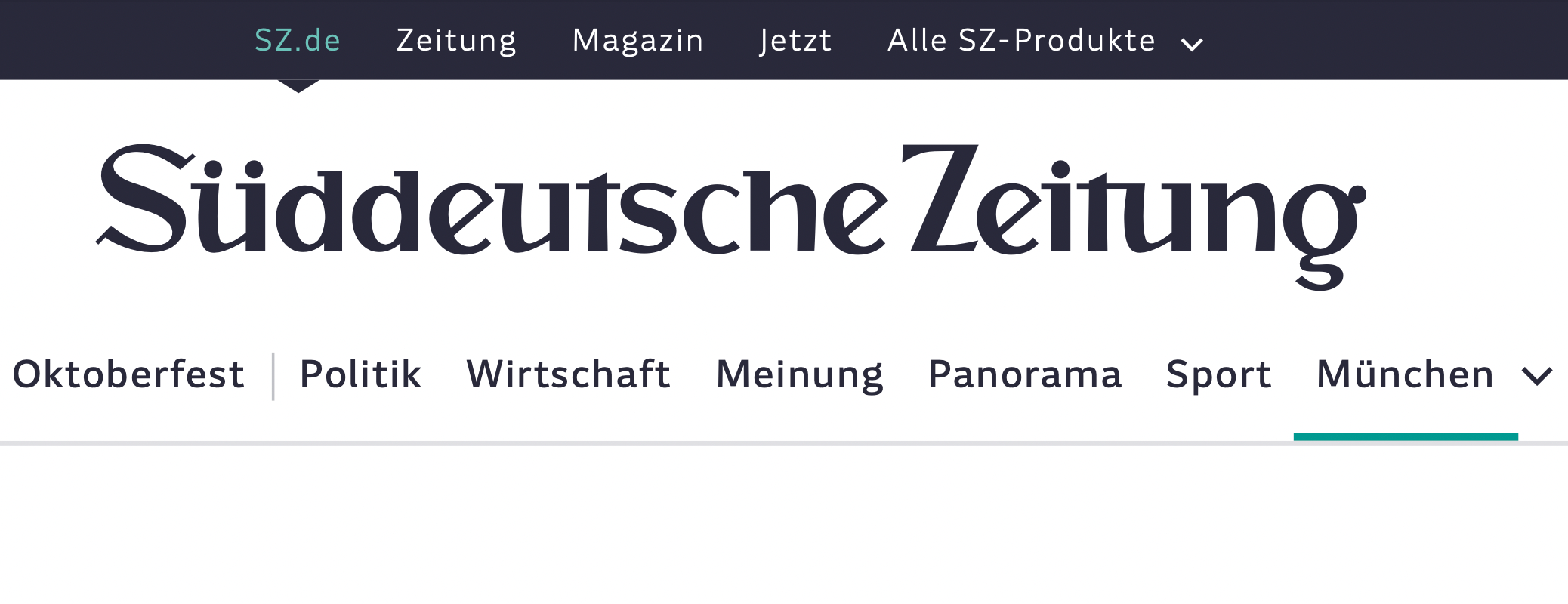 Süddeutsche Zeitung Header